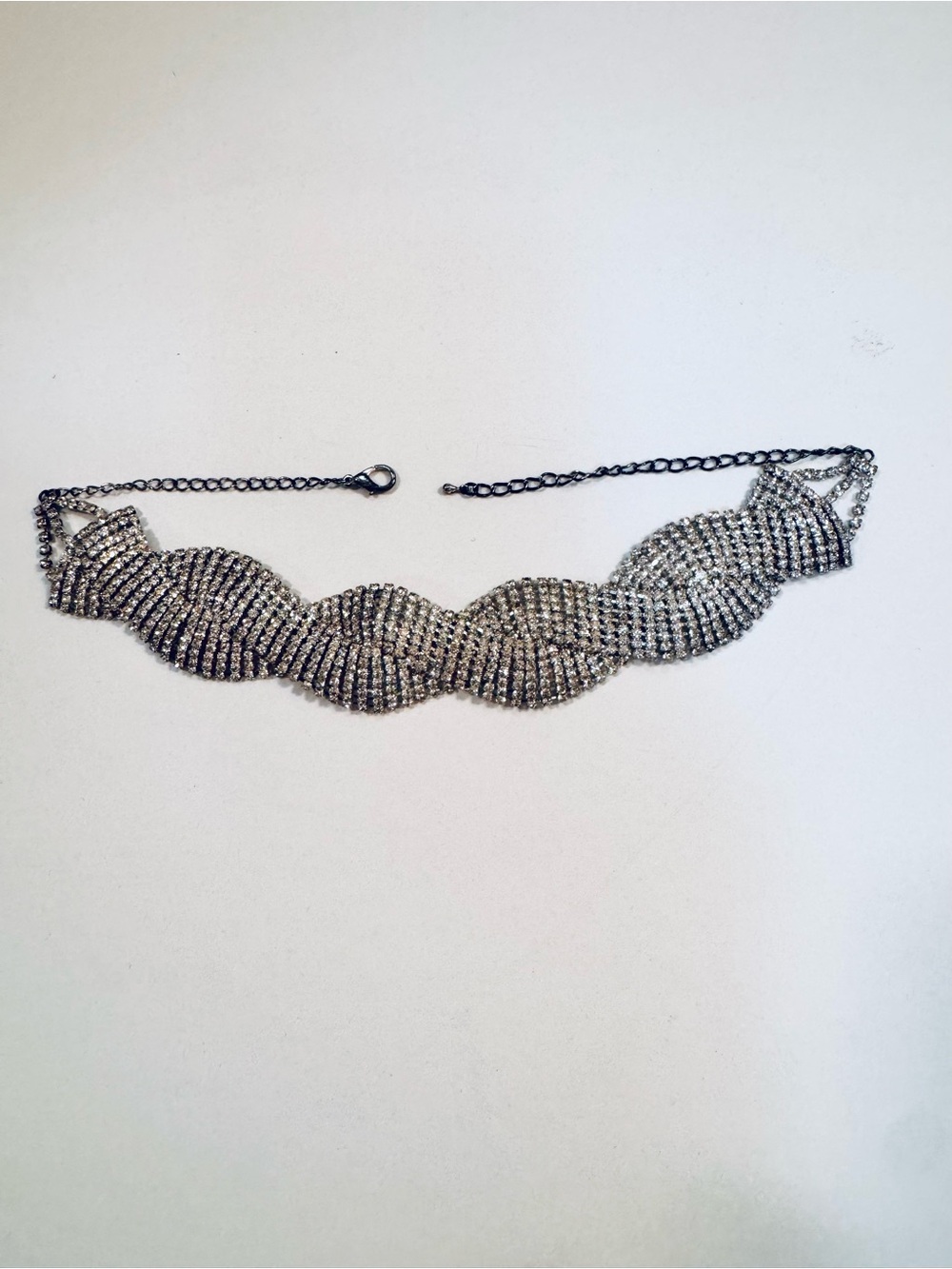 Crystal Rhinestone Statement Choker - Picture 2 of 6